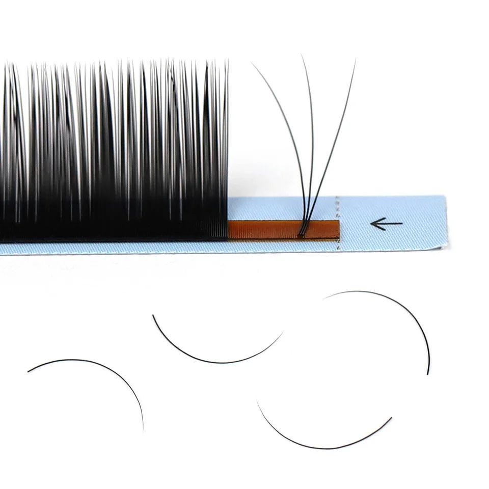 AGUUD 16Rows 속눈썹 연장 개별 5-25mm 가짜 밍크 러시아어 볼륨 속눈썹 연장 메이크업 용 블랙 캐시미어 속눈썹