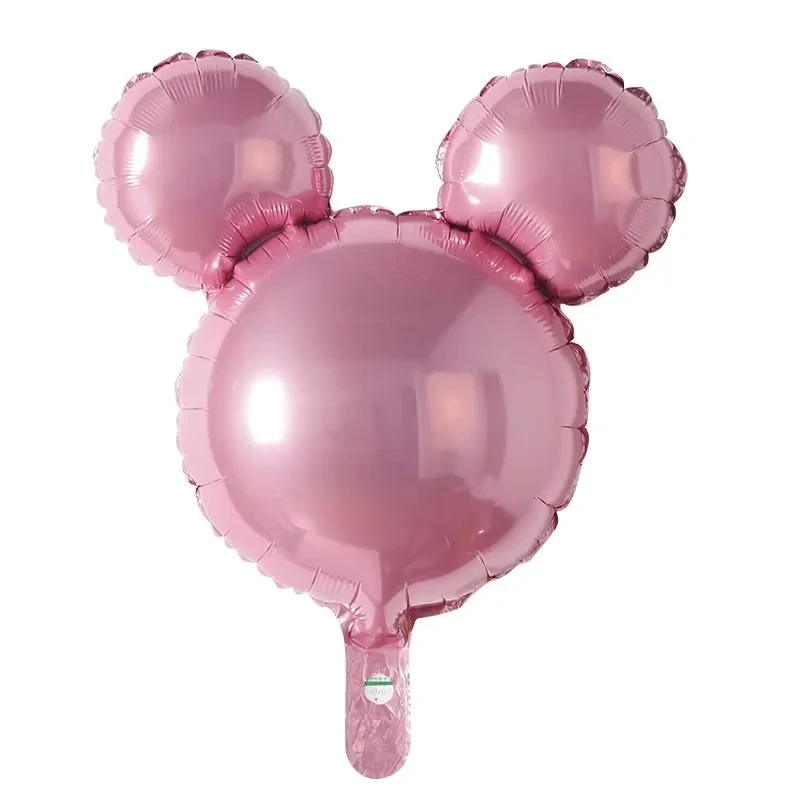 10pcs 미키 미니 마우스 머리 알루미늄 호일 풍선 베이비 샤워 생일 파티 장식 어린이 장난감 용품 에어 글로브