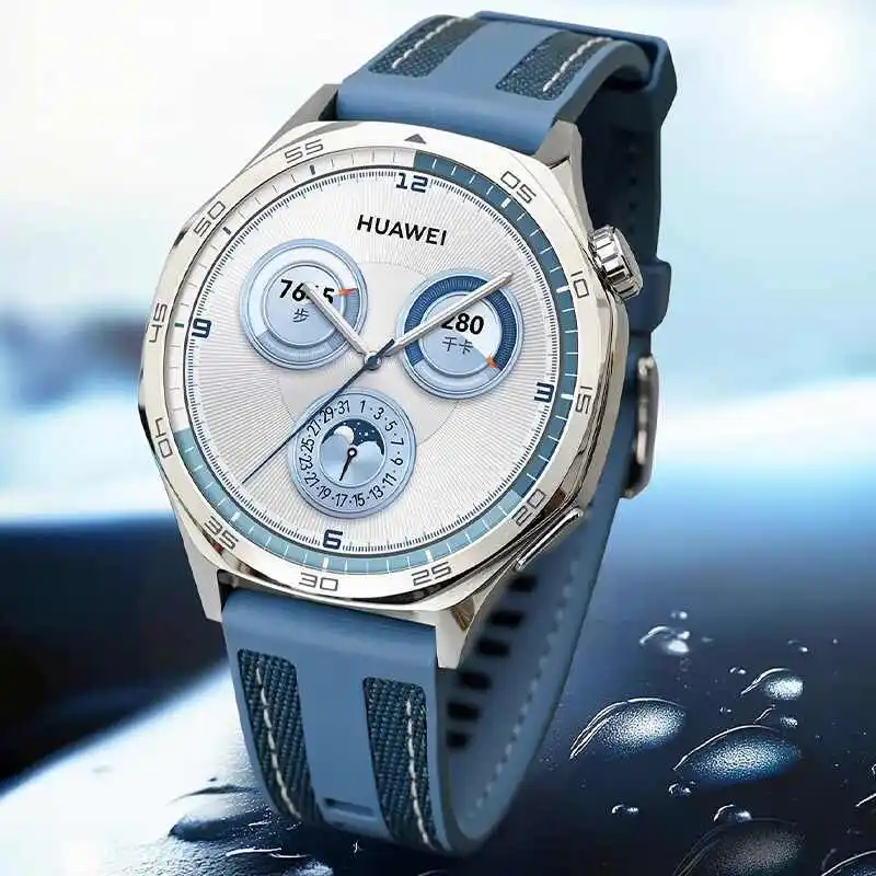 HUAWEI WATCH GT 5 4 46mm/Watch 4 5 Pro GT 3 2 Pro 46mm 복합 실리콘 밴드 팔찌용 공식 22mm 나일론 스트랩