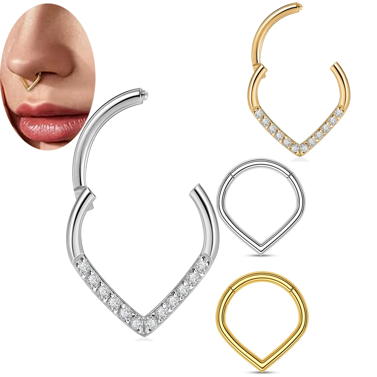 하트 힌지 코 링 후프 눈물방울 격막 후프 조가비 Daith 헬릭스 링 후프 루크 Tragus 링 립 링 연골 귀걸이 후프 title=하트 힌지 코 링 후프 눈물방울 격막 후프 조가비 Daith 헬릭스 링 후프 루크 Tragus 링 립 링 연골 귀걸이 후프 
