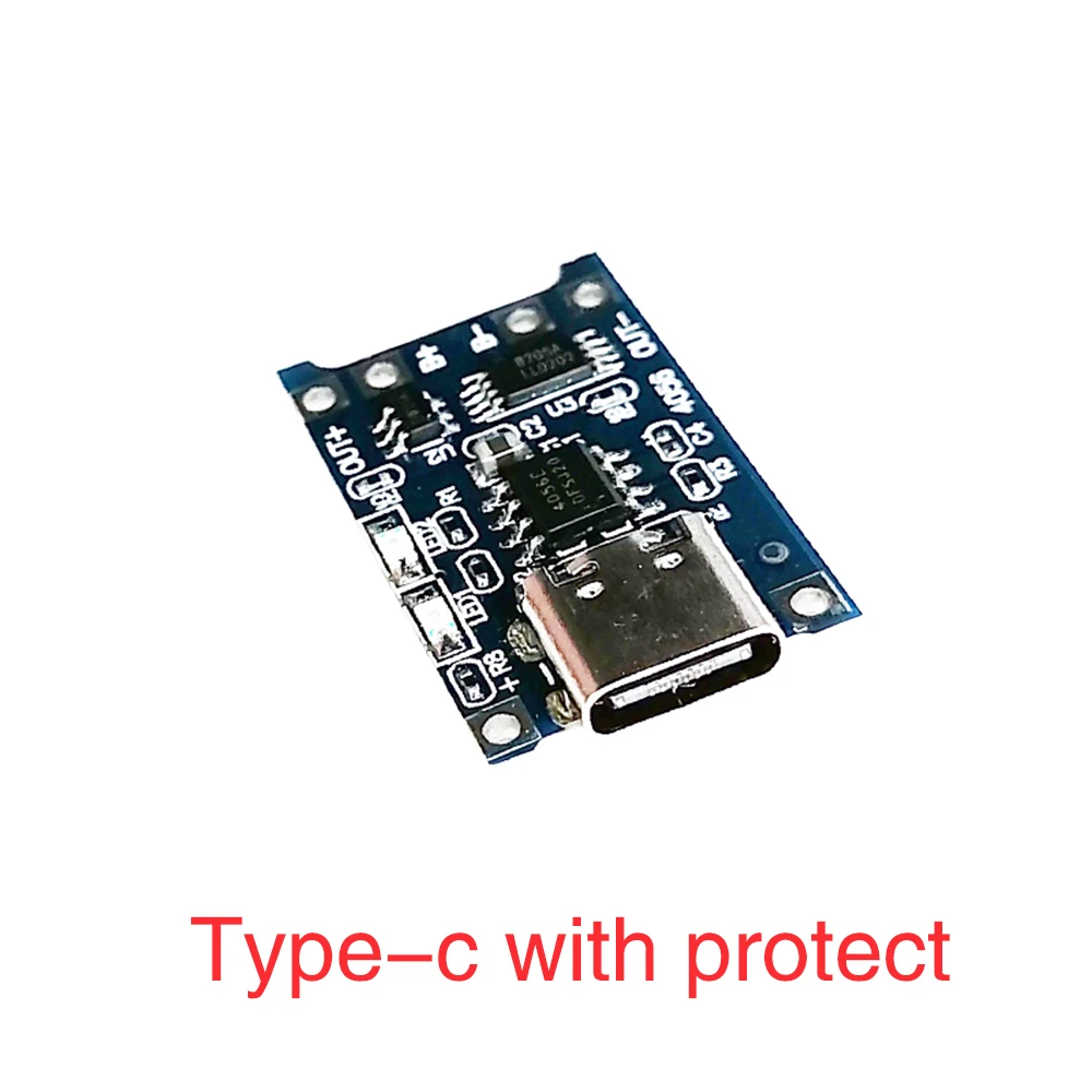 5 PCS Type-c/마이크로/미니 USB 5V 1A 18650 TP4056 보호 기능이 있는 리튬 배터리 충전기 모듈 충전 보드 듀얼 1A 리튬 이온