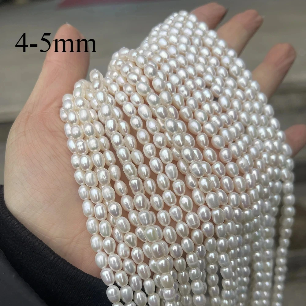 천연 담수 진주 비즈, 쌀 모양, 느슨한 절연 비즈, 쥬얼리 제작, DIY 목걸이 팔찌 액세서리, 크기 1.8-2mm