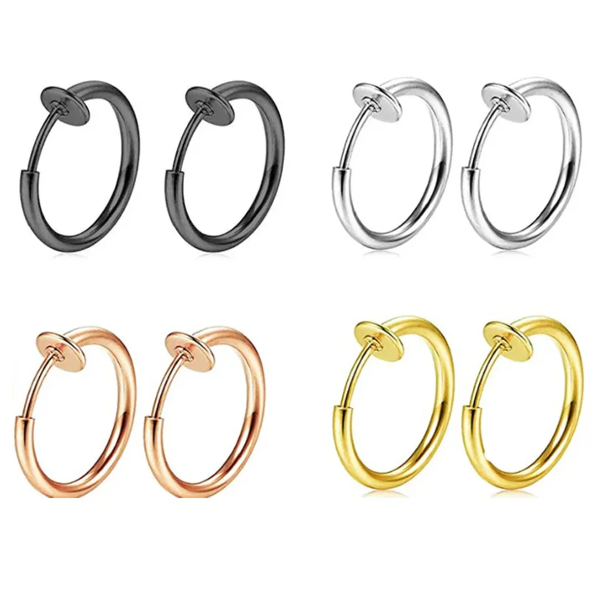 2/8pcs 가짜 코 링 고리, 귀에 클립 가짜 Septum 링 비 피어싱 스프링 후프 귀걸이 립 링 가짜 연골 귀걸이 title=2/8pcs 가짜 코 링 고리, 귀에 클립 가짜 Septum 링 비 피어싱 스프링 후프 귀걸이 립 링 가짜 연골 귀걸이 