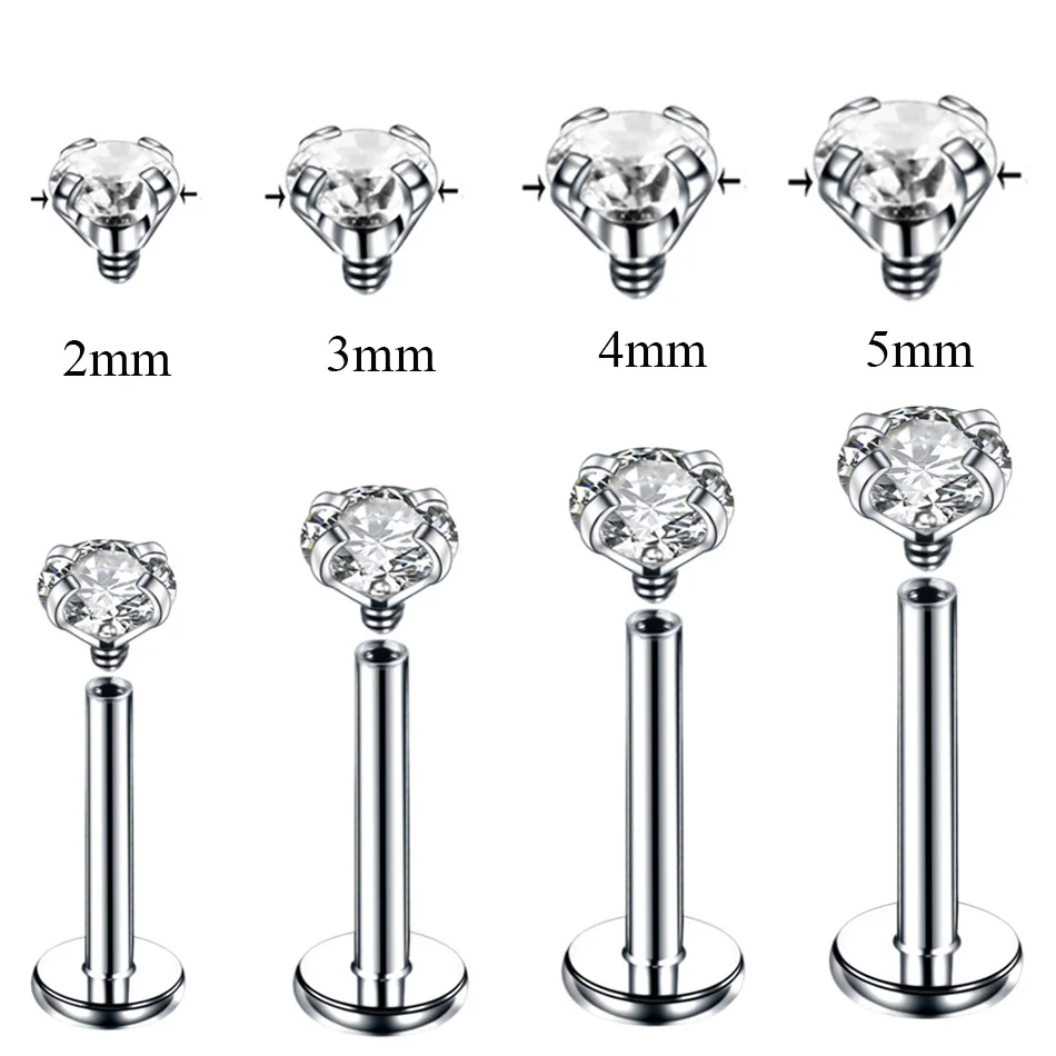 16G 14G 지르콘 Labret 피어싱 립 스터드 링 스테인레스 스틸 귀 Tragus 연골 헬릭스 피어싱 Conch Rook Lobe 스터드 귀걸이 title=16G 14G 지르콘 Labret 피어싱 립 스터드 링 스테인레스 스틸 귀 Tragus 연골 헬릭스 피어싱 Conch Rook Lobe 스터드 귀걸이