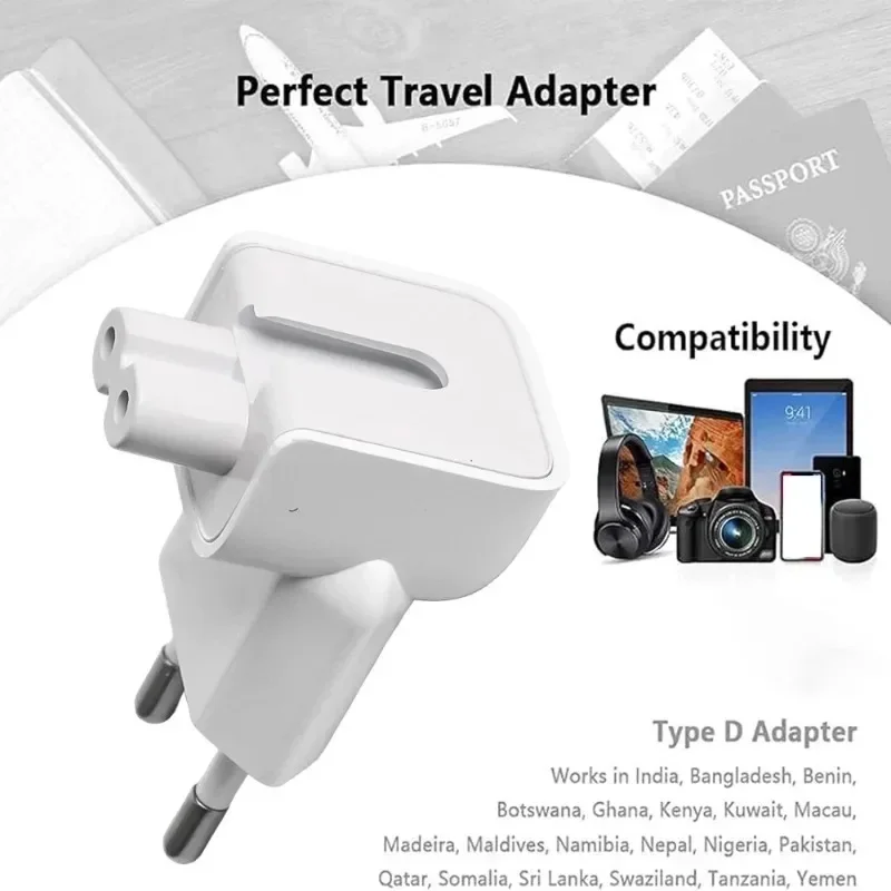 5/1Pack EU AC 전원 벽 플러그 오리 헤드 Apple MacBook iPad Pro 공기 어댑터 충전기 고속 충전 노트북 변환기 어댑터