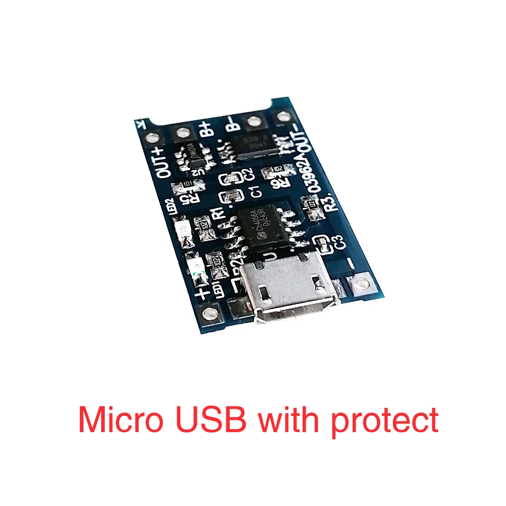 5 PCS Type-c/마이크로/미니 USB 5V 1A 18650 TP4056 보호 기능이 있는 리튬 배터리 충전기 모듈 충전 보드 듀얼 1A 리튬 이온