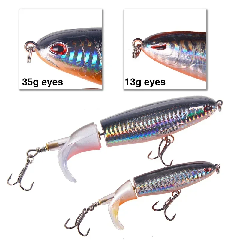 EASYFISH 13g 15g 35g 포퍼 프로펠러 탑워터 낚시 미끼 인공 미끼 하드 크랭크베이트 워블러 회전 테일 낚시 태클