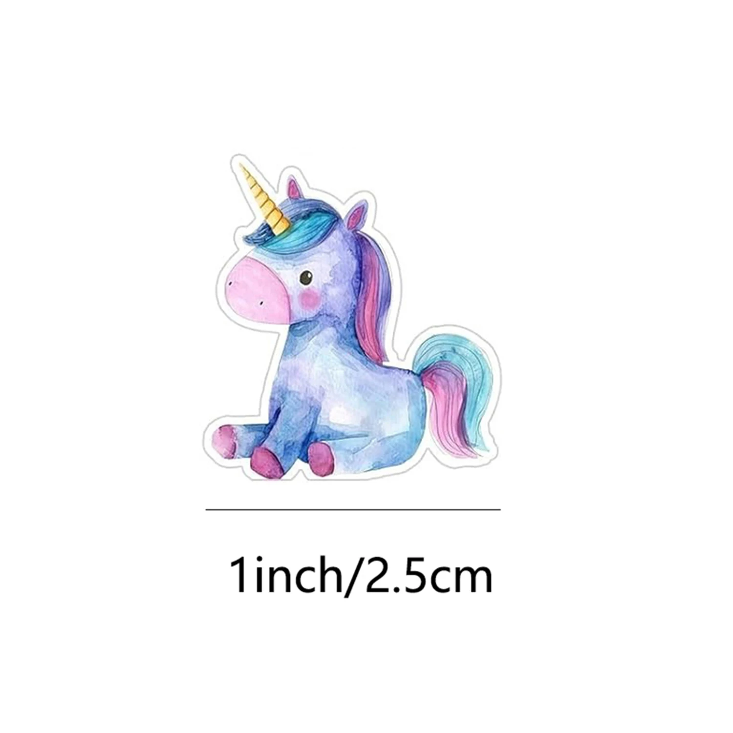 100-500pcs 만화 동물 유니콘 스티커 어린이 보상 스티커 선물 장식 라벨 격려 학생 편지지 스티커