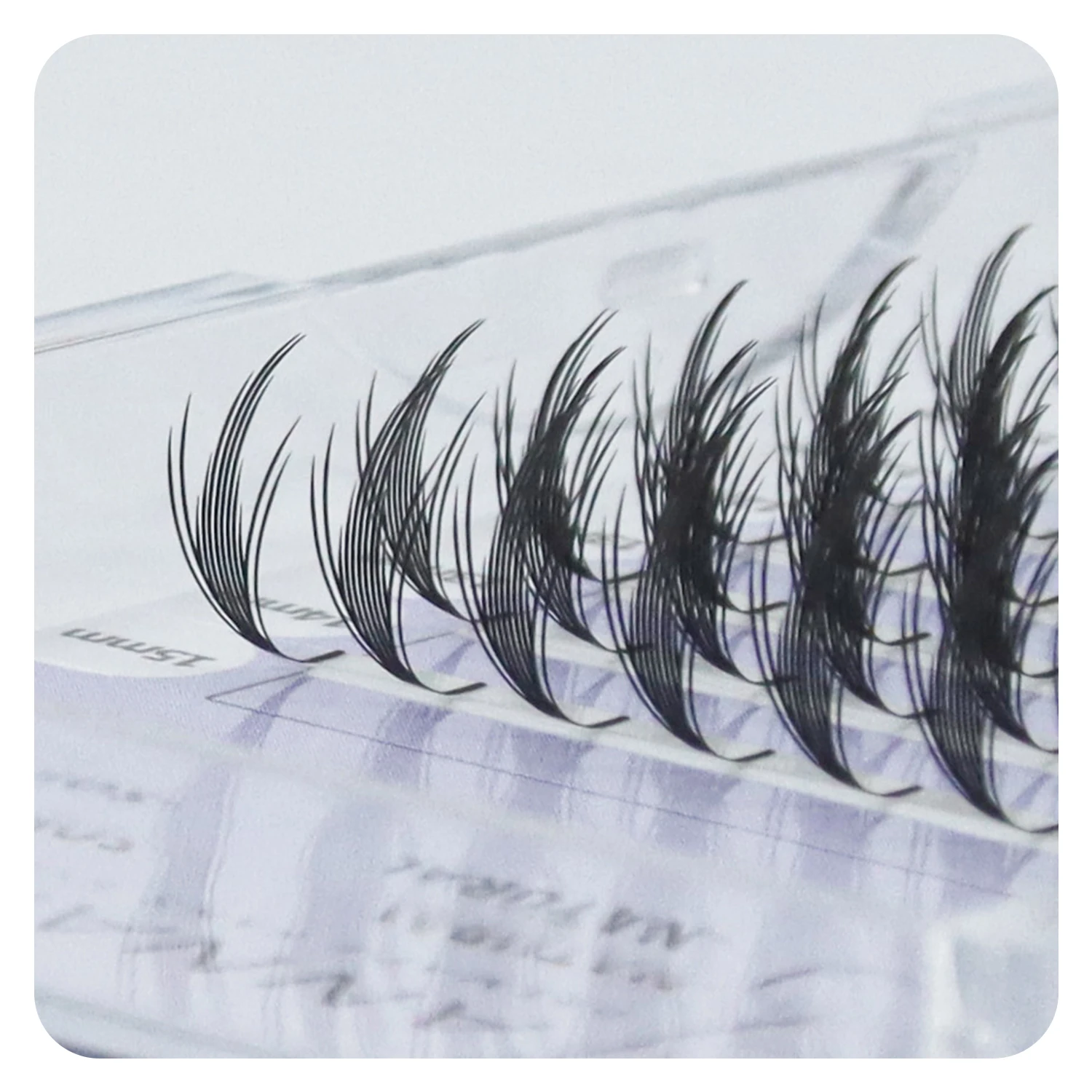 ANNAFRIS Comic Spire 속눈썹 연장 Premade Fans 천연 캐시미어 만화 가짜 속눈썹 자연 부드러운 깃털 모양 Pteris Lash