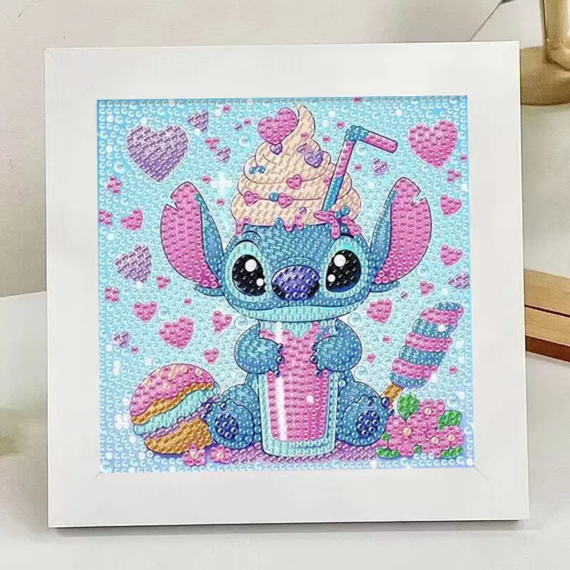 어린이 스티치 다이아몬드 그림 5D 동물 아트 미니 세트 DIY 귀여운 만화 큰 보석 그림 세트 크리스탈 다이아몬드 그림