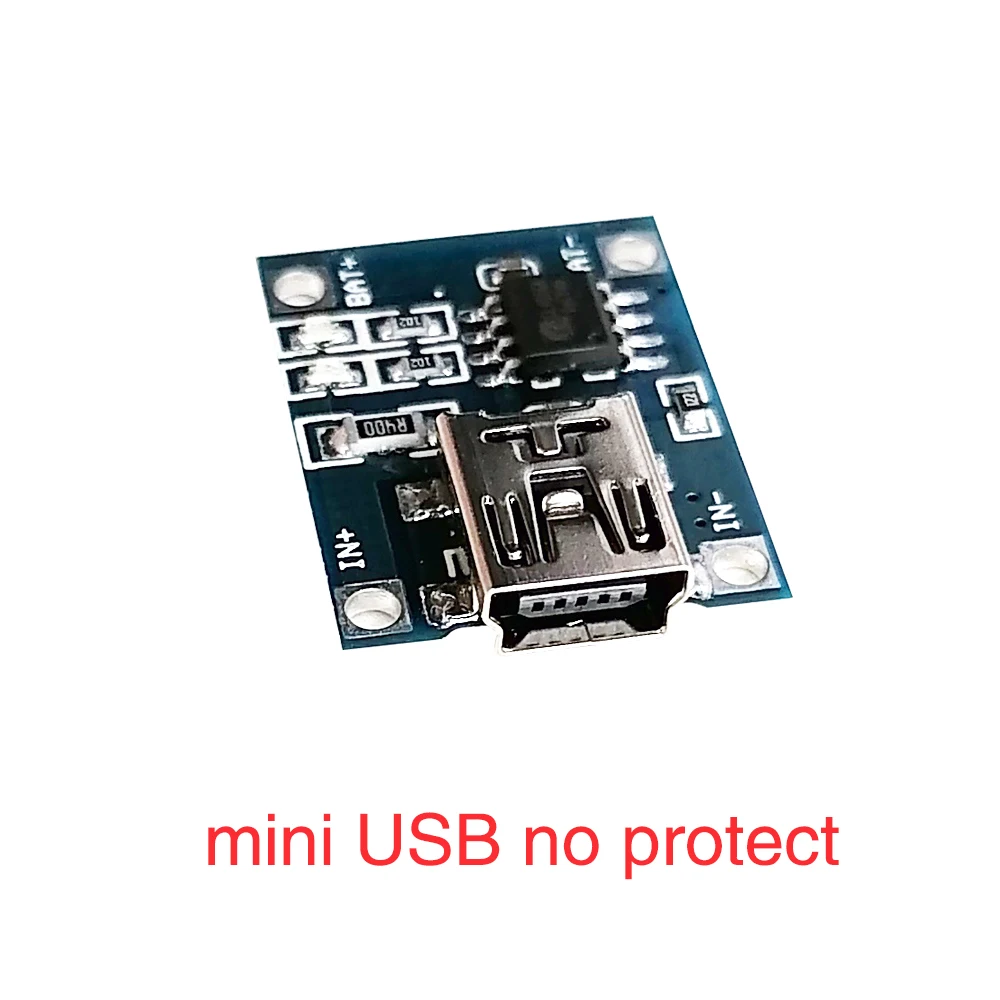 5 PCS Type-c/마이크로/미니 USB 5V 1A 18650 TP4056 보호 기능이 있는 리튬 배터리 충전기 모듈 충전 보드 듀얼 1A 리튬 이온