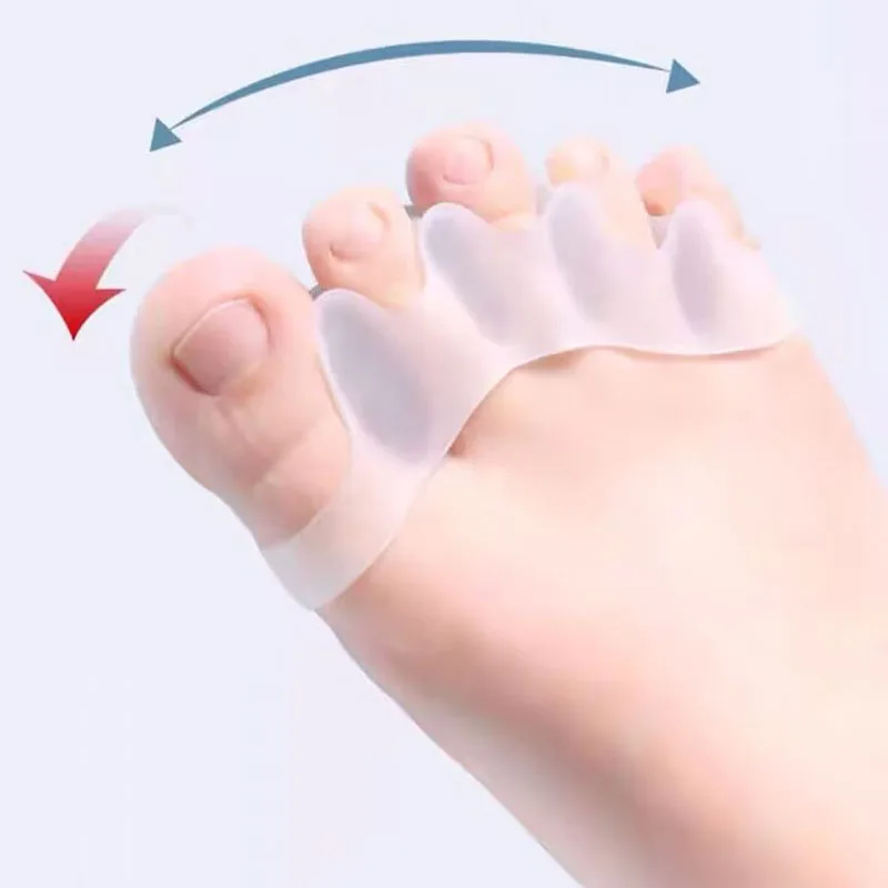 2Pc 실리콘 발가락 분리기 손가락 발 발가락 스프레더 Hallux Valgus Bunion 교정기 발가락 직선 기 교정기 손가락 구분 기호