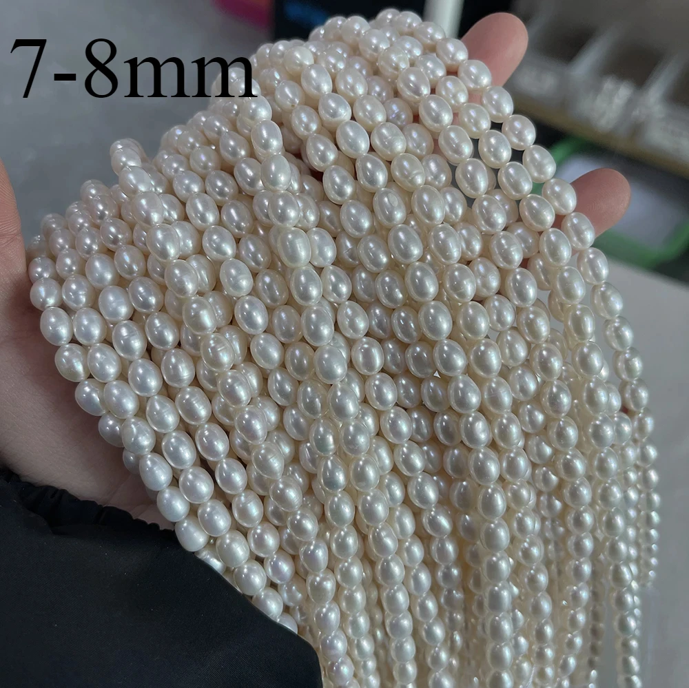 천연 담수 진주 비즈, 쌀 모양, 느슨한 절연 비즈, 쥬얼리 제작, DIY 목걸이 팔찌 액세서리, 크기 1.8-2mm