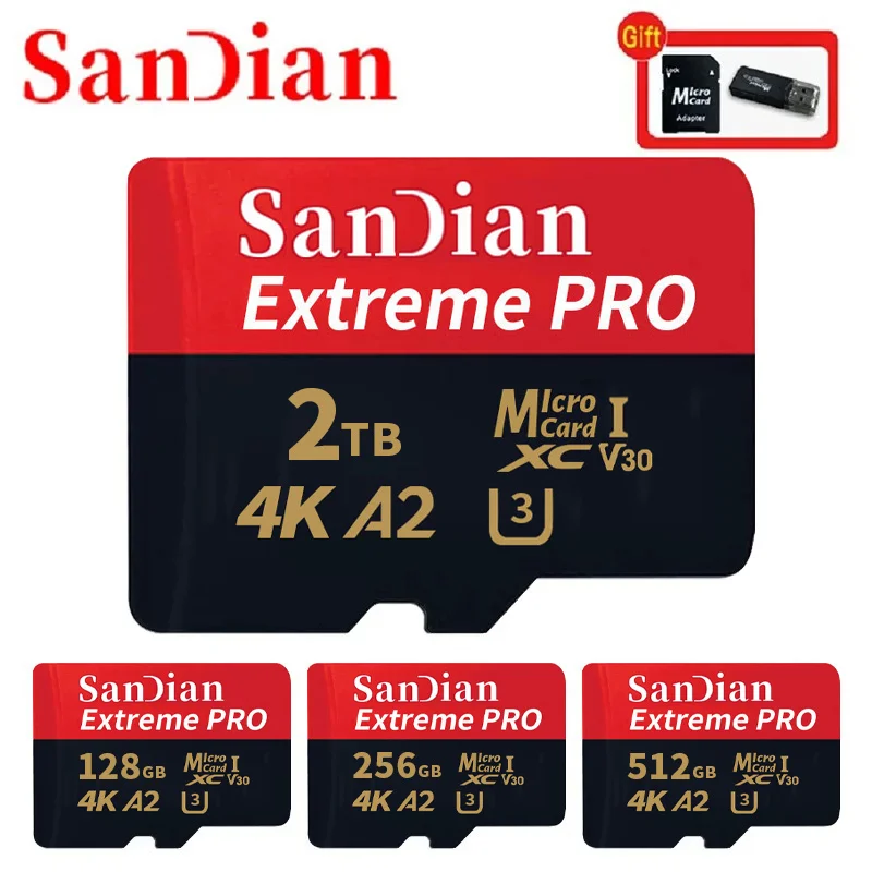 스마트폰 카메라 드론용 마이크로 TF SD 카드, 고속 메모리 카드, U3 4K 512GB TF 플래시 카드, 128GB, 256GB, 클래스 10 A2, 1TB title=스마트폰 카메라 드론용 마이크로 TF SD 카드, 고속 메모리 카드, U3 4K 512GB TF 플래시 카드, 128GB, 256GB, 클래스 10 A2, 1TB 