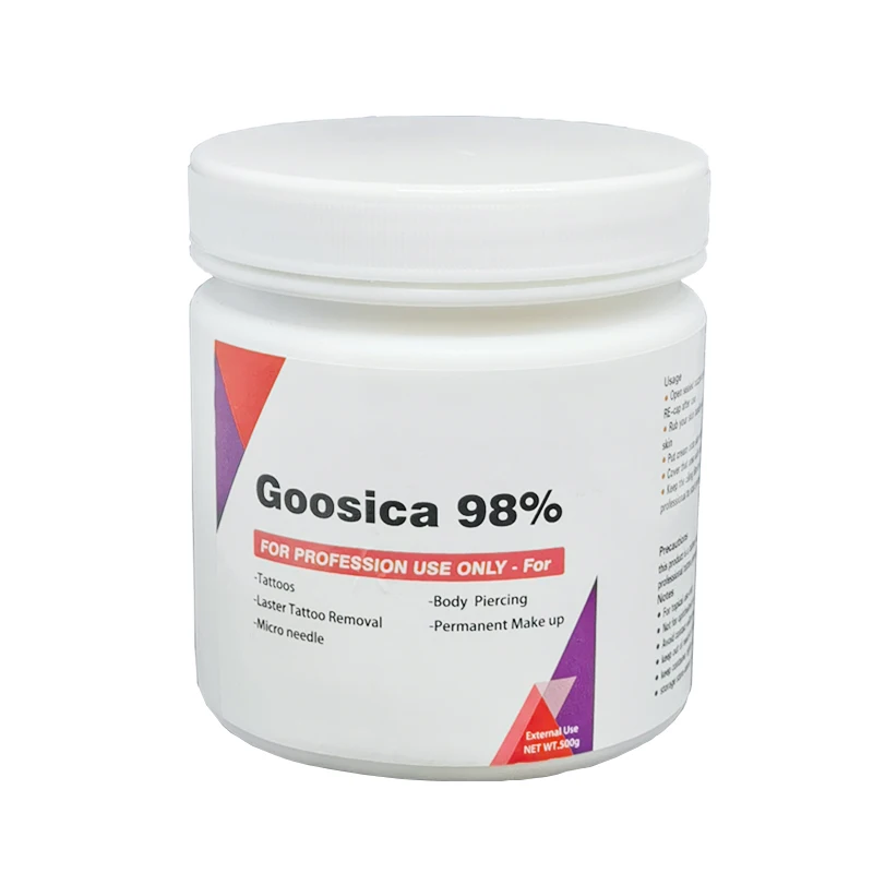 영구 메이크업 바디 페이스 뷰티 마이크로 블레이드 피어싱 보조 크림 500g을위한 새로운 98% Goosica 문신 크림 title=영구 메이크업 바디 페이스 뷰티 마이크로 블레이드 피어싱 보조 크림 500g을위한 새로운 98% Goosica 문신 크림 