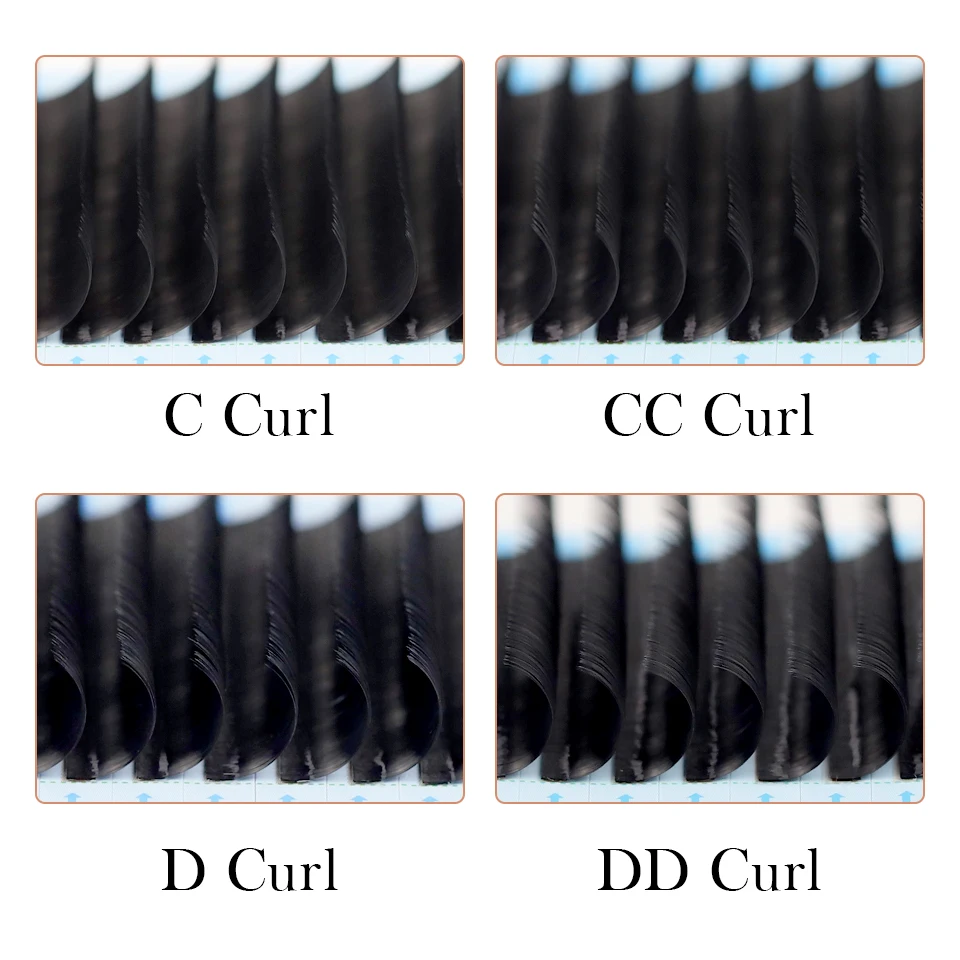 AGUUD 16Rows 속눈썹 연장 개별 5-25mm 가짜 밍크 러시아어 볼륨 속눈썹 연장 메이크업 용 블랙 캐시미어 속눈썹