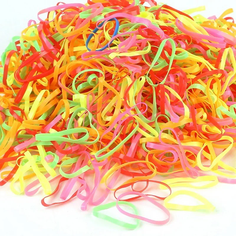 2018 새로운 무작위 혼합 어린이 아기 헤어 홀더 고무 밴드 Elastics 소녀의 넥타이 껌 헤어 액세서리 약 500PCS