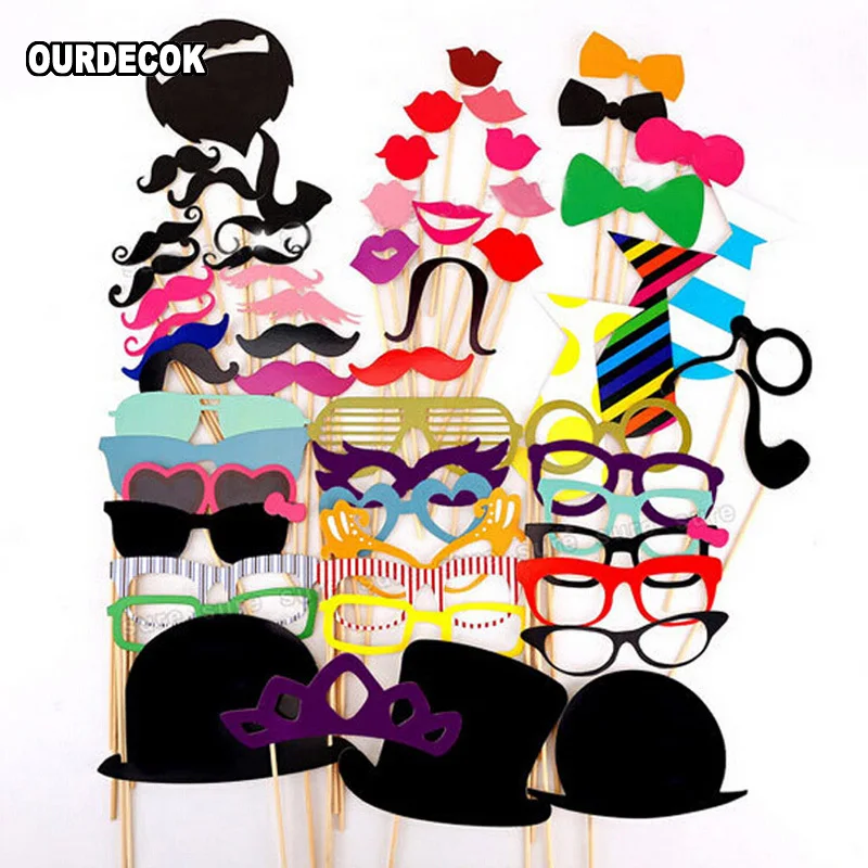 사진 소품 Photobooth Just Merried Funny Glasses DIY 생일 베이비 샤워 소년 소녀 사진 부스 소품 웨딩 장식