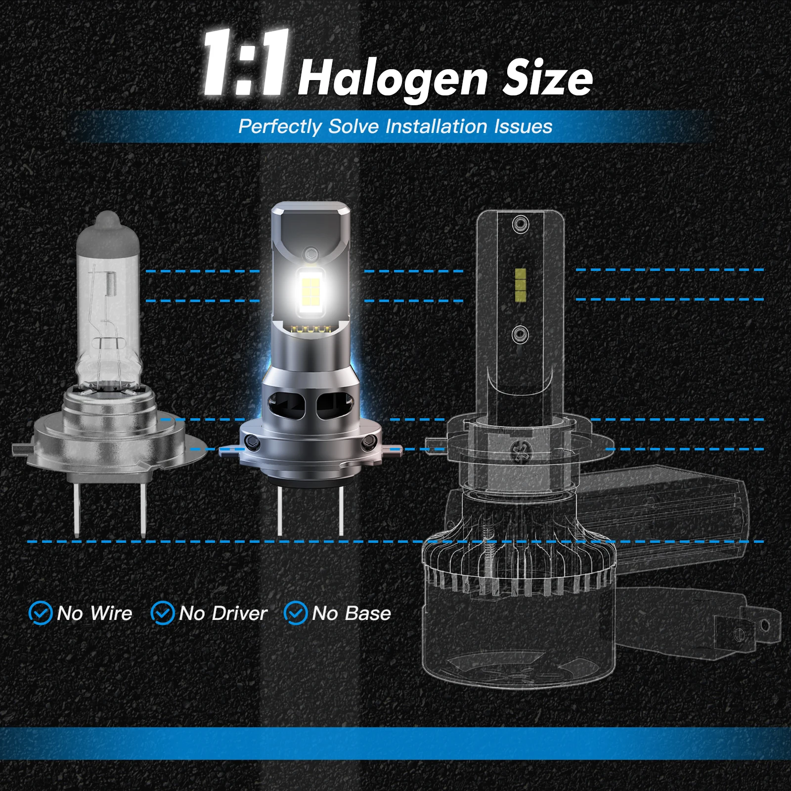 BEVINSEE H7 LED 헤드라이트 전구 70W 12000LM 무선 터보팬 H4 H11 H1 CANBUS 미니 자동 다이오드 램프 HB3 9005 HB4 9006 안개등