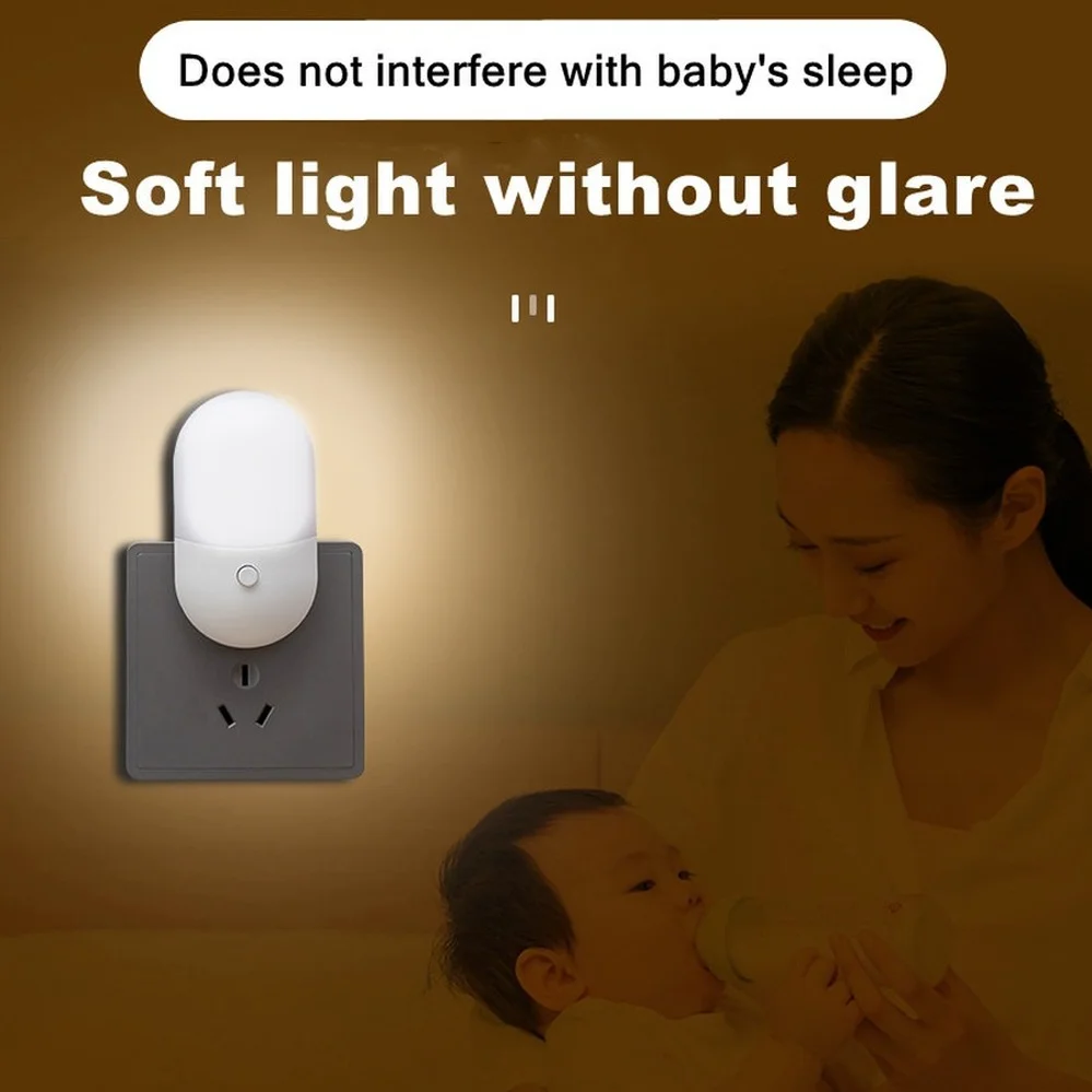 머리맡 램프 밤 빛 EU 미국 플러그 LED 밤 빛 AC220V 침실 램프 어린이를위한 선물 복도 WC에 대 한 귀여운 밤 램프