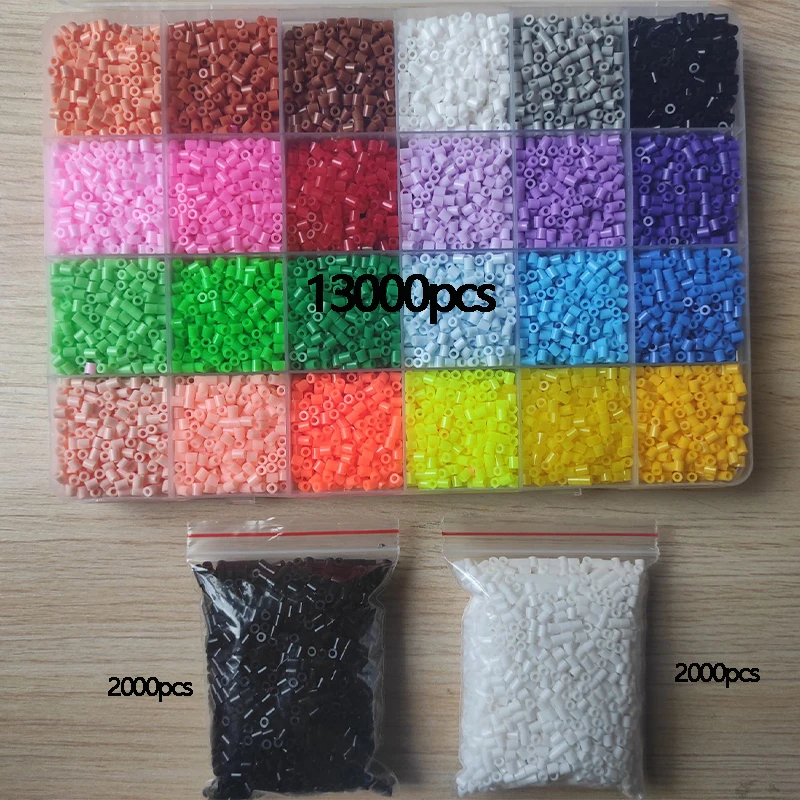 크리 에이 티브 Perler 비즈 24/72 색상 Perler 장난감 키트 2.6mm 하마 비즈 3D 퍼즐 DIY 장난감 키즈 크리 에이 티브 수제 공예 장난감 선물