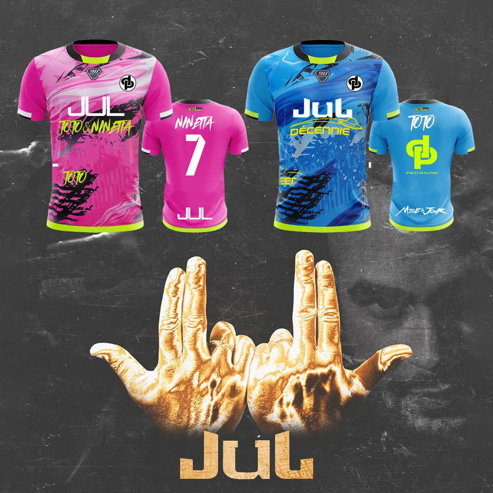 New Maillot JUL 티셔츠 여름 청소년 통기성 및 속건성 훈련 축구 셔츠 남여 맞춤 스포츠 90 분 유니폼 title=New Maillot JUL 티셔츠 여름 청소년 통기성 및 속건성 훈련 축구 셔츠 남여 맞춤 스포츠 90 분 유니폼 