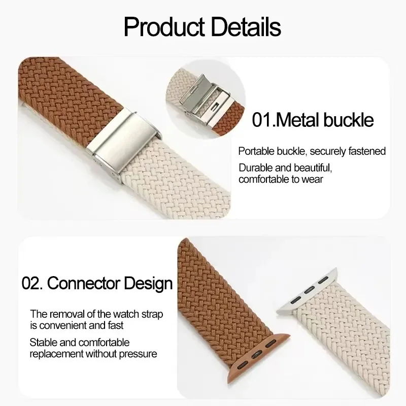 애플 워치 밴드용 브레이디드 스트랩 49mm 40mm 44mm 45mm 41mm 46mm 42mm 45mm 브레이슬릿 아이워치 울트라 시리즈 11 10 9 7 8 6 5 SE 밴드