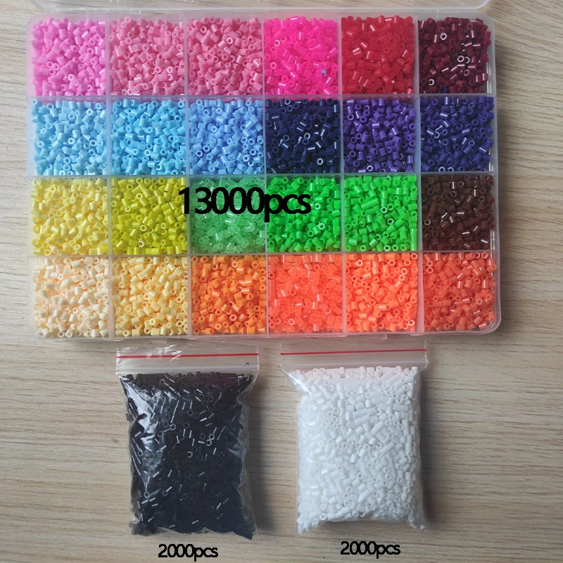크리 에이 티브 Perler 비즈 24/72 색상 Perler 장난감 키트 2.6mm 하마 비즈 3D 퍼즐 DIY 장난감 키즈 크리 에이 티브 수제 공예 장난감 선물