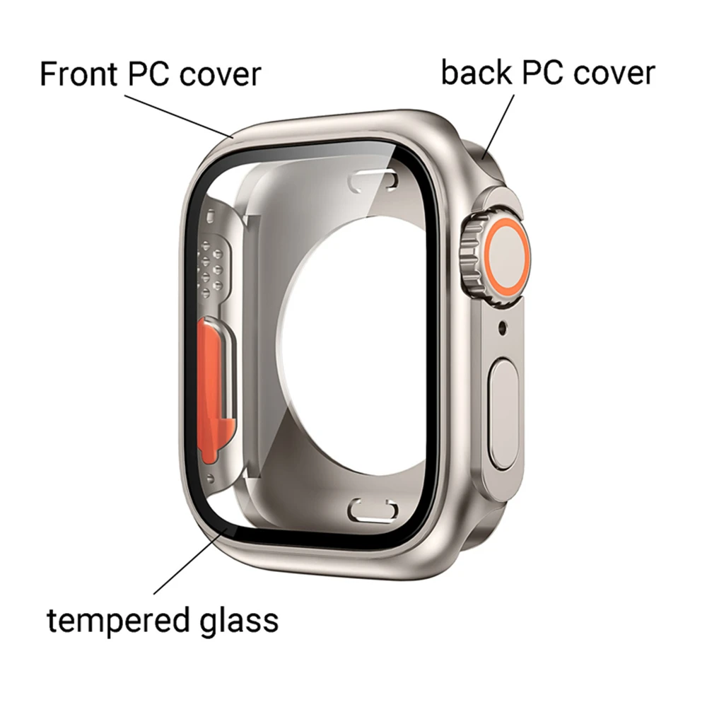 Apple Watch 용 화면 보호기 46mm 45mm 44mm 40 41 42mm 하드 PC 전면 후면 범퍼 케이스 iwatch 10 9 8 7 SE 6 5 Ultra로 변경