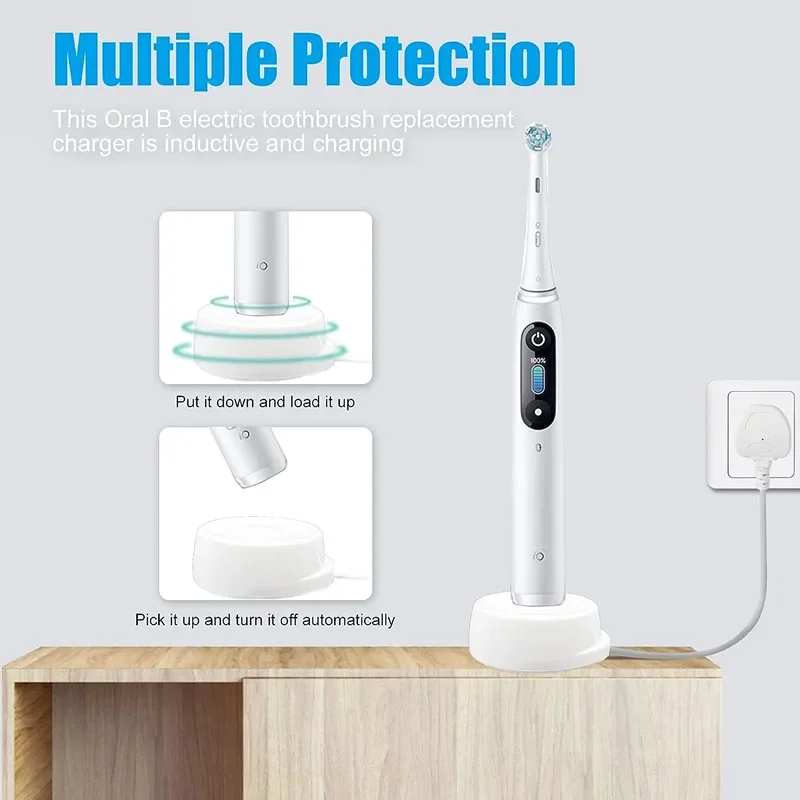Oral B iO 시리즈 7/8/9 9S 10S iO7 iO8 iO9 3768 EU/US/UK 충전기 100-240V 자기 전동 칫솔 충전 베이스 어댑터