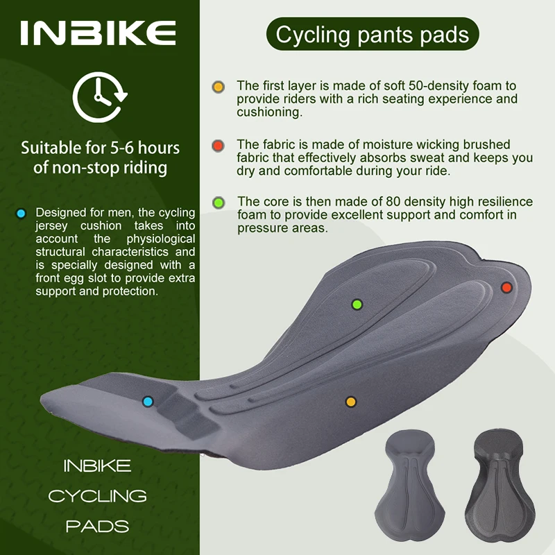 INBIKE Pro 여름 남성용 사이클링 반바지 자전거 바지 충격 흡수 사이클링 의류 Mountain Road Bike Tousers With Pocket