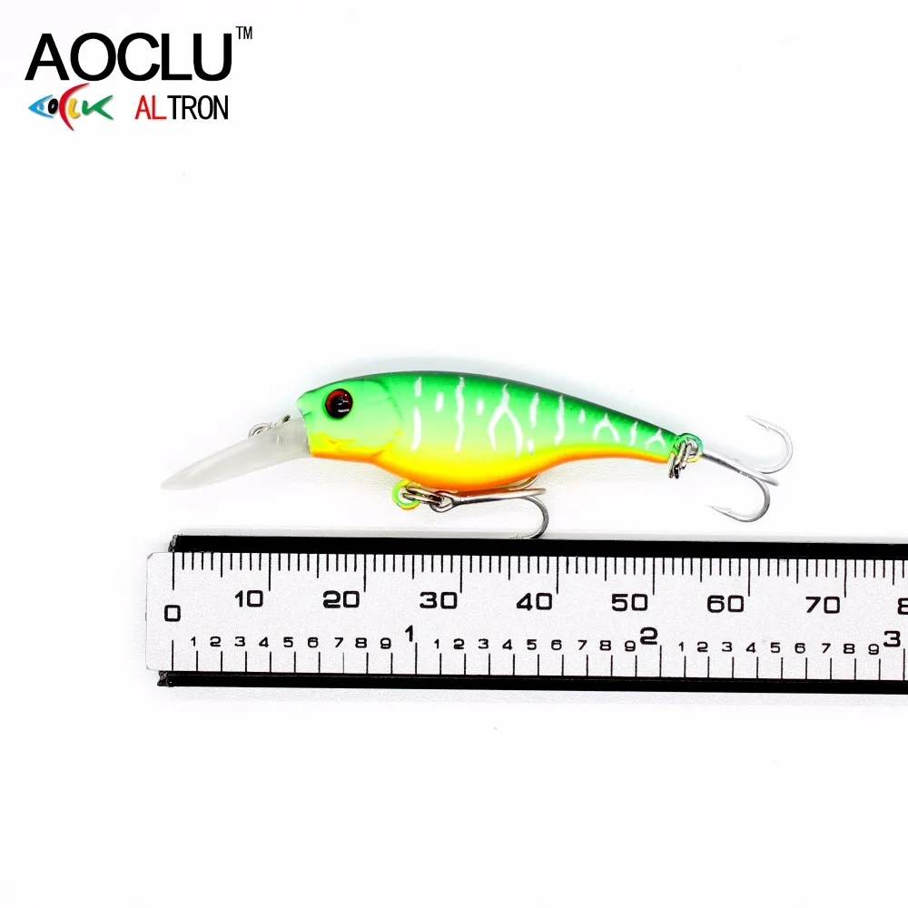 AOCLU 플로팅 워블러 저크베이트 40mm 2.5g 다이빙 0.8m 깊은 작은 미노우 쉐드 크랭크 루어 베이스 송어 고등어 보트 해안 낚시