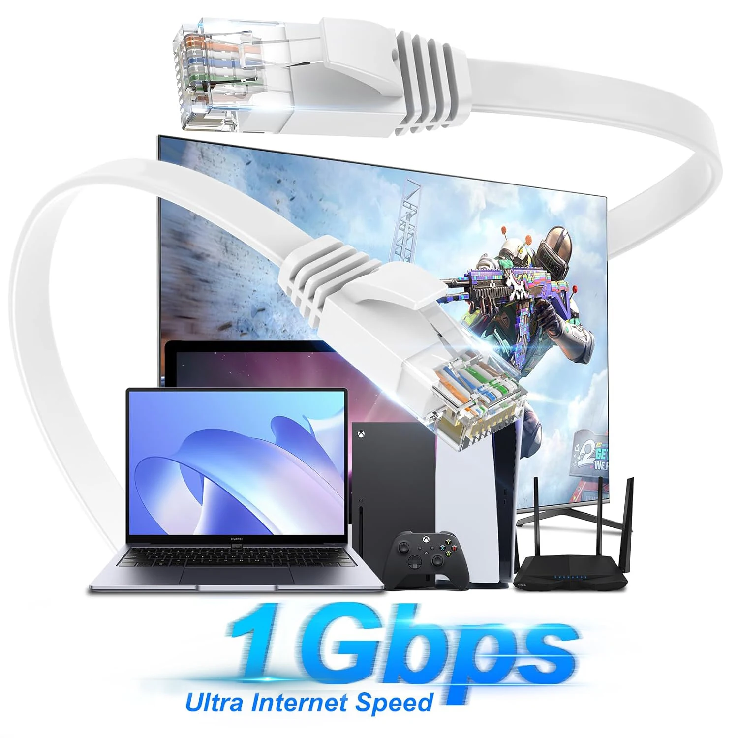 0.1M 0.2M 0.3M 0.5M 50M Cat6 짧은 이더넷 케이블 플랫 RJ45 컴퓨터 인터넷 LAN 네트워크 이더넷 패치 케이블