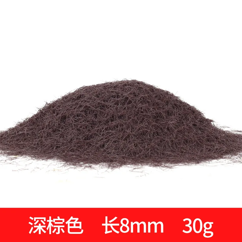 3-8mm 정적 잔디 가루 DIY 잔디 떨어지는 재료 철도 기차 풍경 액세서리 모델 키트 30 그램/가방