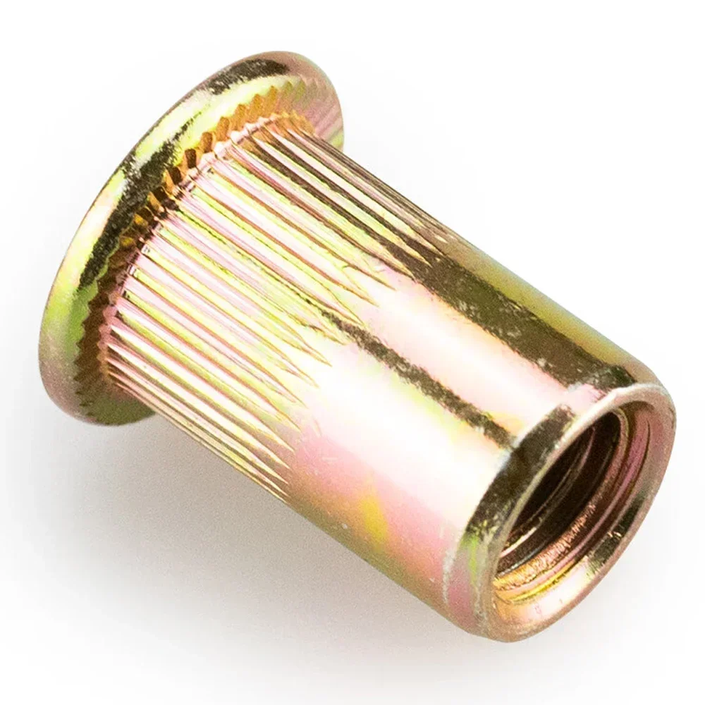 10-50 조각 M3 M4 M5 M6 M8 M10 M12 블라인드 리벳 너트 플랫 헤드 스레드 리벳 인서트 너트 커버 리벳 너트 아연 도금 탄소강