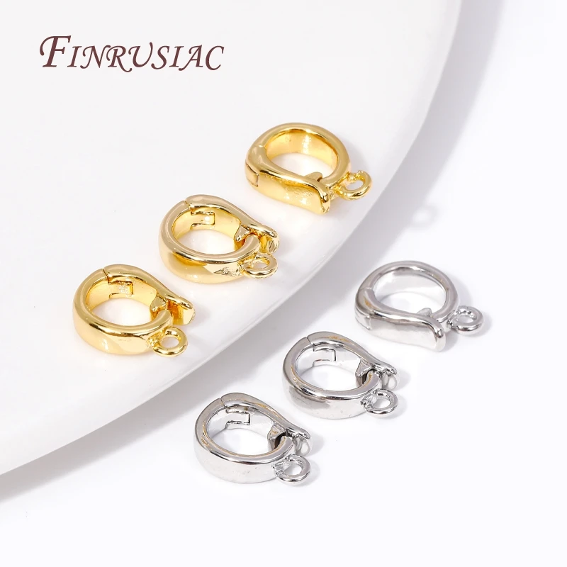 펜던트용 18K 금도금 베일, 쥬얼리 제작 용품용 참 클래스프 커넥터, 힌지 목걸이 강화제, 쥬얼리 결과