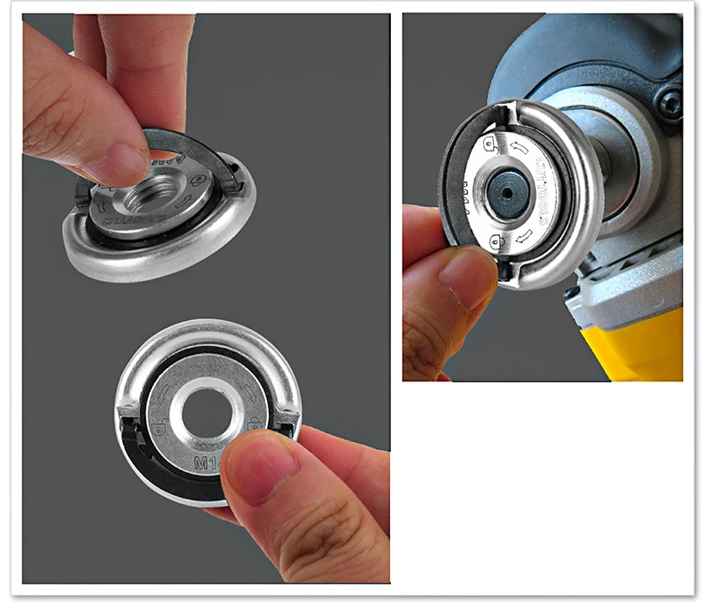 퀵 릴리스 앵글 그라인더 잠금 너트 M14 앵글 그라인더 플랜지 너트 M14 스핀들이 있는 앵글 그라인더용 교체 잠금 너트