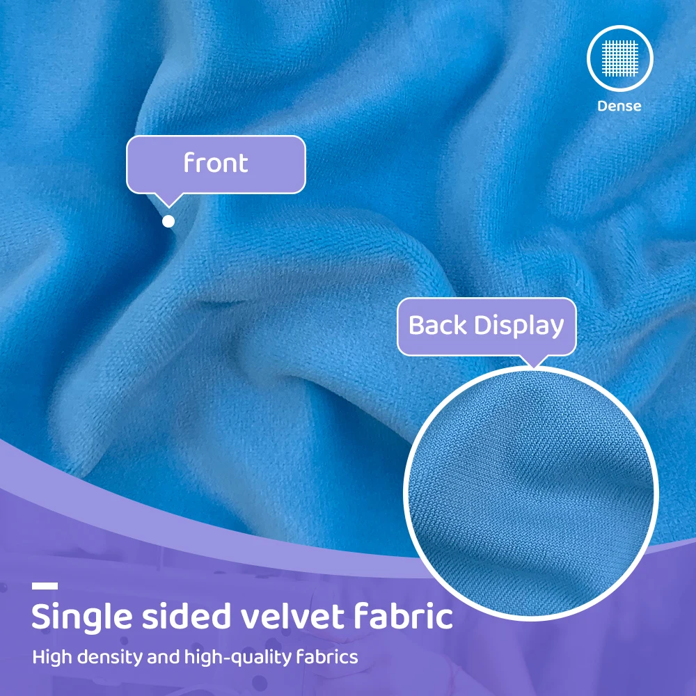 40 색상 50x50cm 스트레치 떡 부드러운 Minky 패브릭 Hopen 95% 폴리 에스터 5% 스판덱스 스트레치 4 측면 플러시 패브릭 Diy 봉제 장난감