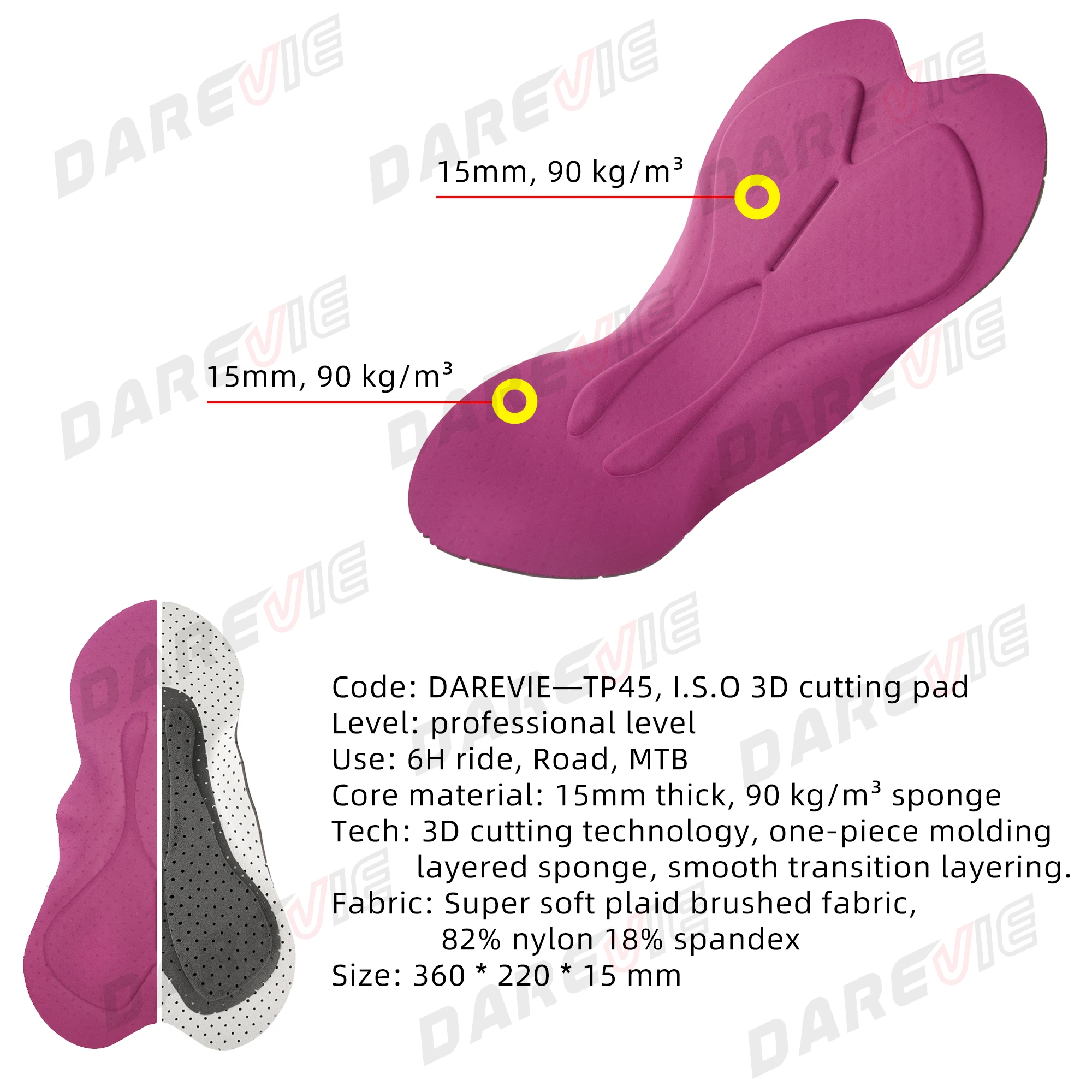 DAREVIE 남성용 사이클링 Bretelle Seamless 2.0 PRO 레벨 남성용 여성용 사이클링 반바지 남성용 사이클링 턱받이 반바지 남성용 사이클링 반바지